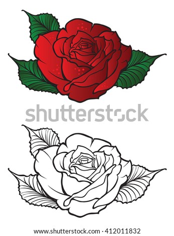 tattoo rose design element stock vector 412011832 shutterstock tattoo rose design element stock vector 412011832 shutterstock