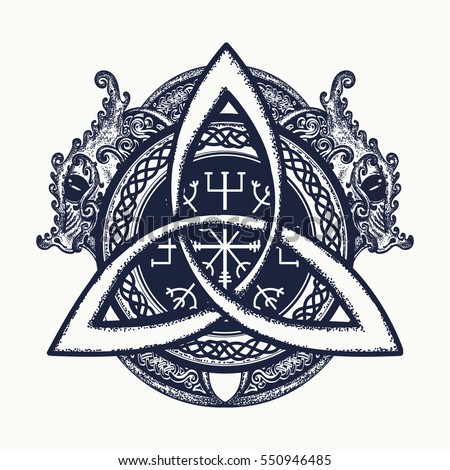 dragons celtic knot tattoo tshirt design stock vector dragons celtic knot tattoo tshirt design stock vector
