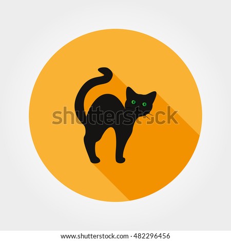black cat silhouette halloween icon for web and mobile application vector illustration on - Black Cat Silhouette Halloween black cat silhouette halloween icon for web and mobile application vector illustration on - Black Cat Silhouette Halloween
