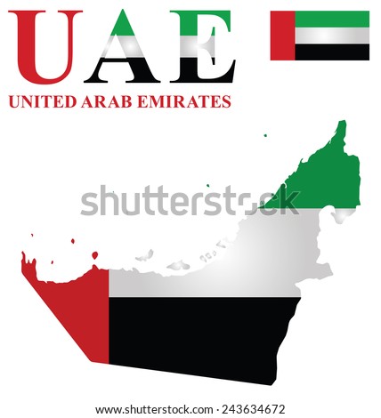 Uae Flag Overlay On Uae Map Stock Vector 417642631 - Shutterstock