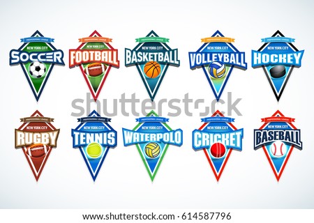 Volleyball Team Logo Template Volleyball Emblem Stock Vector 345527069 ...