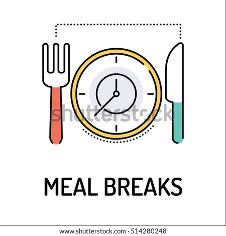 MEAL BREAKS Line Icon MEAL BREAKS Line Icon