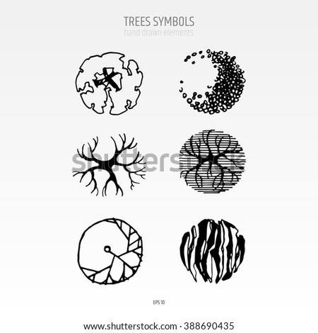 architecture drawing landscape design elements different tree symbols in a top view black - Architecture Drawing Of Trees architecture drawing landscape design elements different tree symbols in a top view black - Architecture Drawing Of Trees