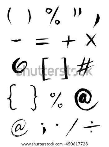 Set Grammar Signs Symbols Icons Sign Stock Vector 450617728 - Shutterstock