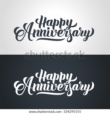 Happy Anniversary Hand Lettering Handmade Calligraphy 