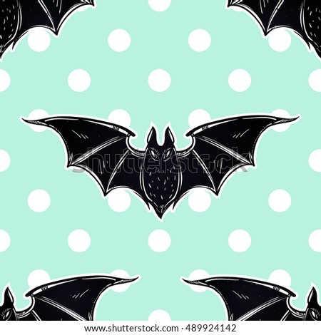 seamless halloween pattern halloween bats hand drawn holiday symbols isolated vector illustration - Halloween Pictures Bats seamless halloween pattern halloween bats hand drawn holiday symbols isolated vector illustration - Halloween Pictures Bats