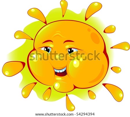 Smiling Sun Stock Vector 71628511 - Shutterstock