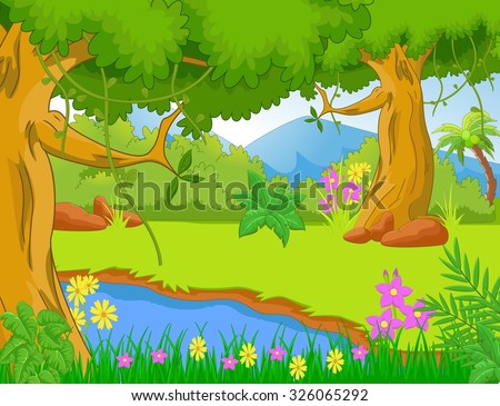 Animal Cartoon Jungle Stock Illustration 326603249 - Shutterstock