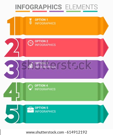 stock vector infographics element abstract design the number top five list template 614912192