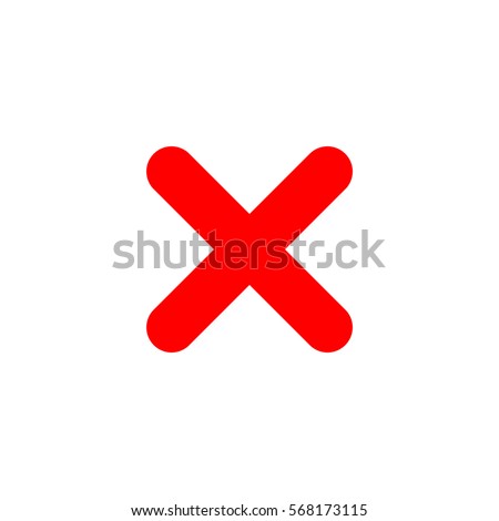 Cross Sign Element Red X Icon Stock Vector 568173115 - Shutterstock