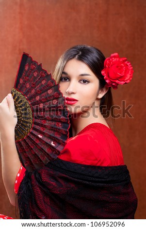 Castanets Gypsy Flamenco Dancer Spain Girl Stock Photo 99907442 ...