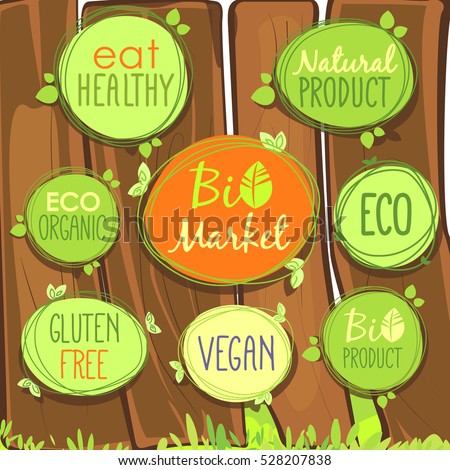 Vector Bio Set Stock Vector 528207838 - Shutterstock