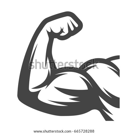 Muscle Arms Biceps Stock Vector 665728288 - Shutterstock