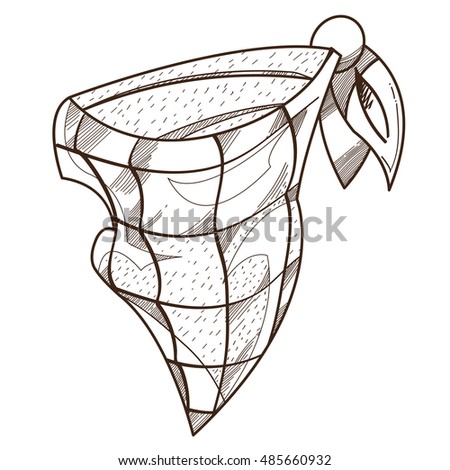 Bandana Logo Items Games Outline Drawing Stock Vector (2018 ... Bandana Logo Items Games Outline Drawing Stock Vector (2018 ...