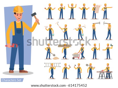 Construction Worker character vector design