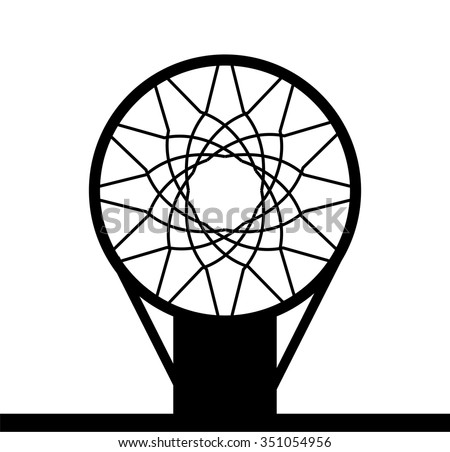 Basketball Hoop On Black Top View Stock Vector 219274402 - Shutterstock