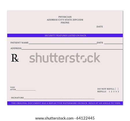 blank prescription pad