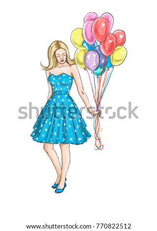 https://thumb9.shutterstock.com/display_pic_with_logo/3078149/770822512/stock-vector-beautiful-young-woman-with-colorful-balloons-on-birthday-stylish-girl-blonde-in-a-blue-dress-770822512.jpg