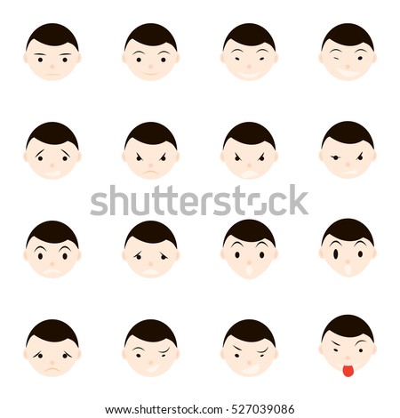 Girl Expressions Lip Sync Funny Cartoon Stock Vector 130532954 ...