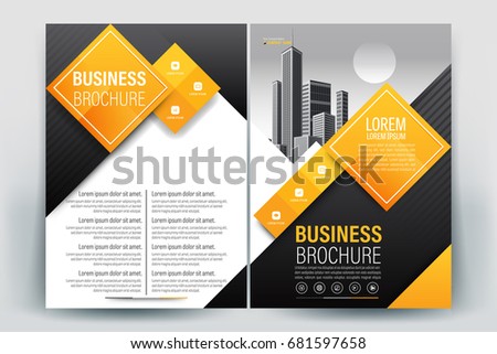 vector brochure layout flyers design template stock vector 681597658 unique layout for flyers