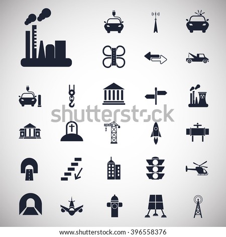 Set Twenty Seven Industry Infrastructure Icons Stock Vector 396558331 ...