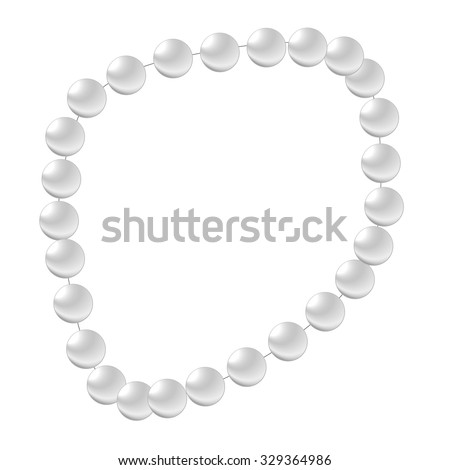 Cartoon Vector Illustration Pearl Necklace Stock Vector 46474516 ...