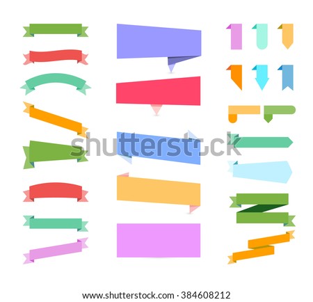  Banners On White Background Set Design Stock Vector 