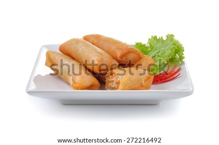 Fried chinese spring roll for appetizer