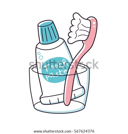 cartoon images brushing teeth