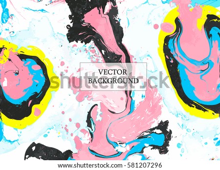 Abstract vector background. Ebru art. Marble texture