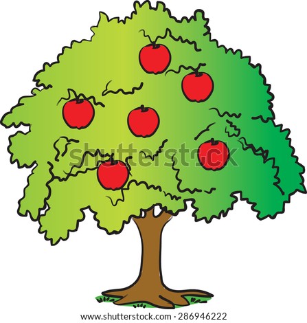 Apple Tree Drawing Stock Photos, Royalty-Free Images & Vectors ...