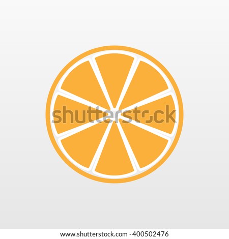 Orange icon. Slice orange vector, vitamin c.