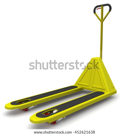 Pallet Jack Yellow Pallet Jack On Stock Illustration 452621638 ...