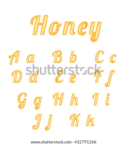 Vector Numbers Symbols Made Honey Additional Stock Vector 342828524 ...