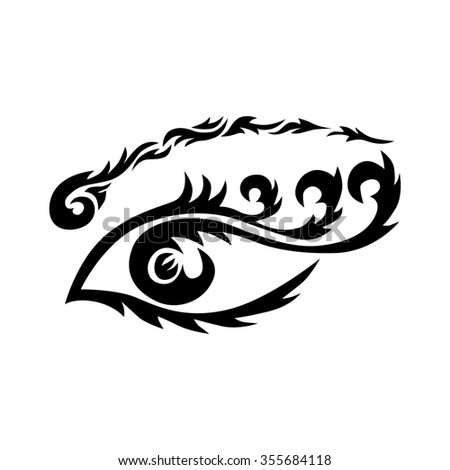 Eye Tattoo Maori Tribal Tattoo Eye Stock Illustration 355684118 ...