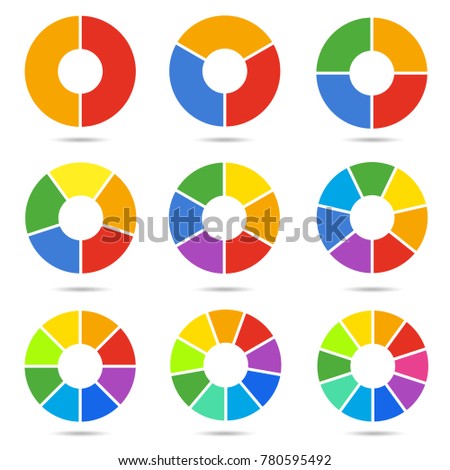 vector 5 into divided circle Images Free Stock & Vectors Segment Images, Royalty