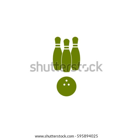 Bowling Pin Icon Stock Vector 595894025 - Shutterstock