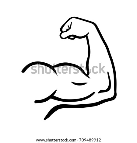 Muscular Arm Flexing Bicep Illustration Stock Illustration 301762721 ...