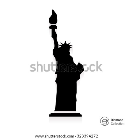 Statue Liberty Icon Stock Vector 323394272 - Shutterstock
