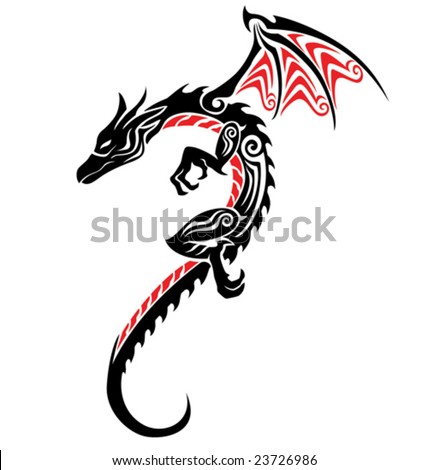 dragon tattoo stock vector 23726986 shutterstock dragon tattoo stock vector 23726986 shutterstock