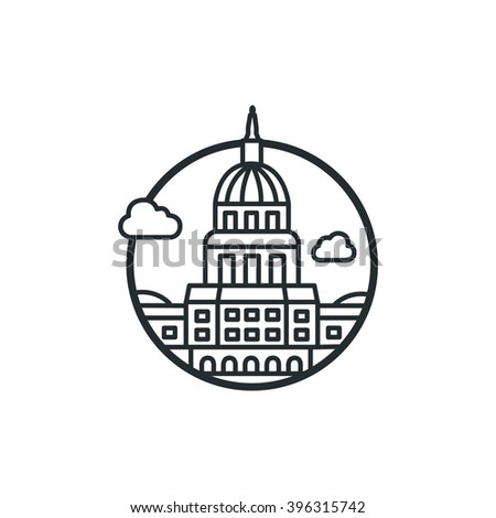 Cartoon Vector Illustration Capitol Building Stock Vector 56915023