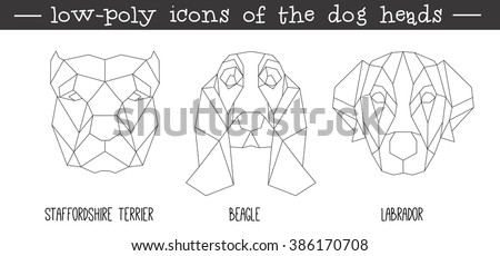 Download Front View Dog Head Triangular Icon Stock Vector 386170708 ... Yellowimages Mockups