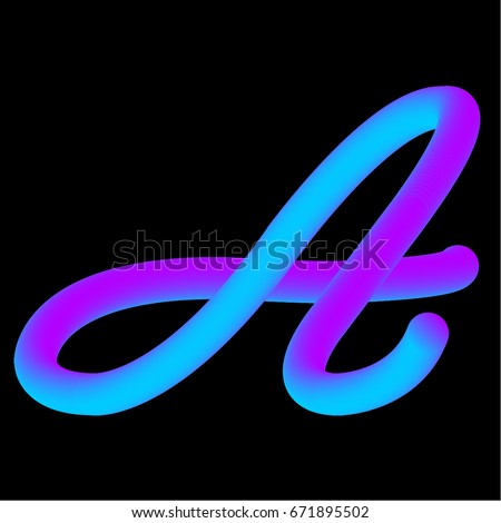 3d neon colors letter a hand stock vector 671895502 shutterstock colors with letter a