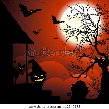 Halloween Night with Moonlight