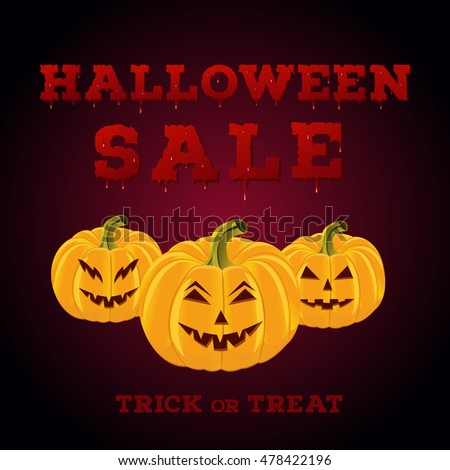 design of the flyer with halloween sale inscription on dark background template of poster with - Halloween Sale design of the flyer with halloween sale inscription on dark background template of poster with - Halloween Sale
