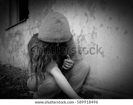 Young women use drugs in injection, young girl junkie with drug injection in palm, drugs addiction