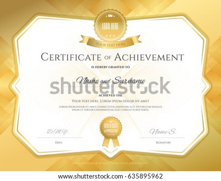 Modern Certificate Appreciation Template Modern Colorful Stock Vector ...