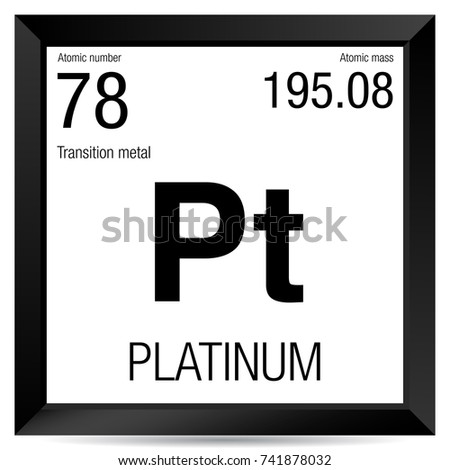 78 element table Periodic Platinum Element Illustration Table Stock