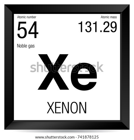 Xenon Symbol Element Number 54 Periodic เวกเตอร์สต็อก 741878125 ...