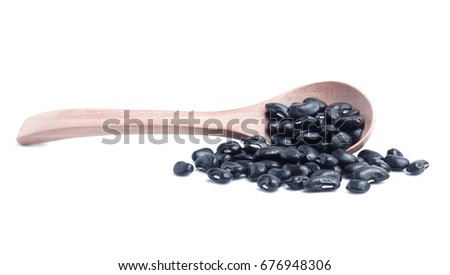 Black Beans on white background